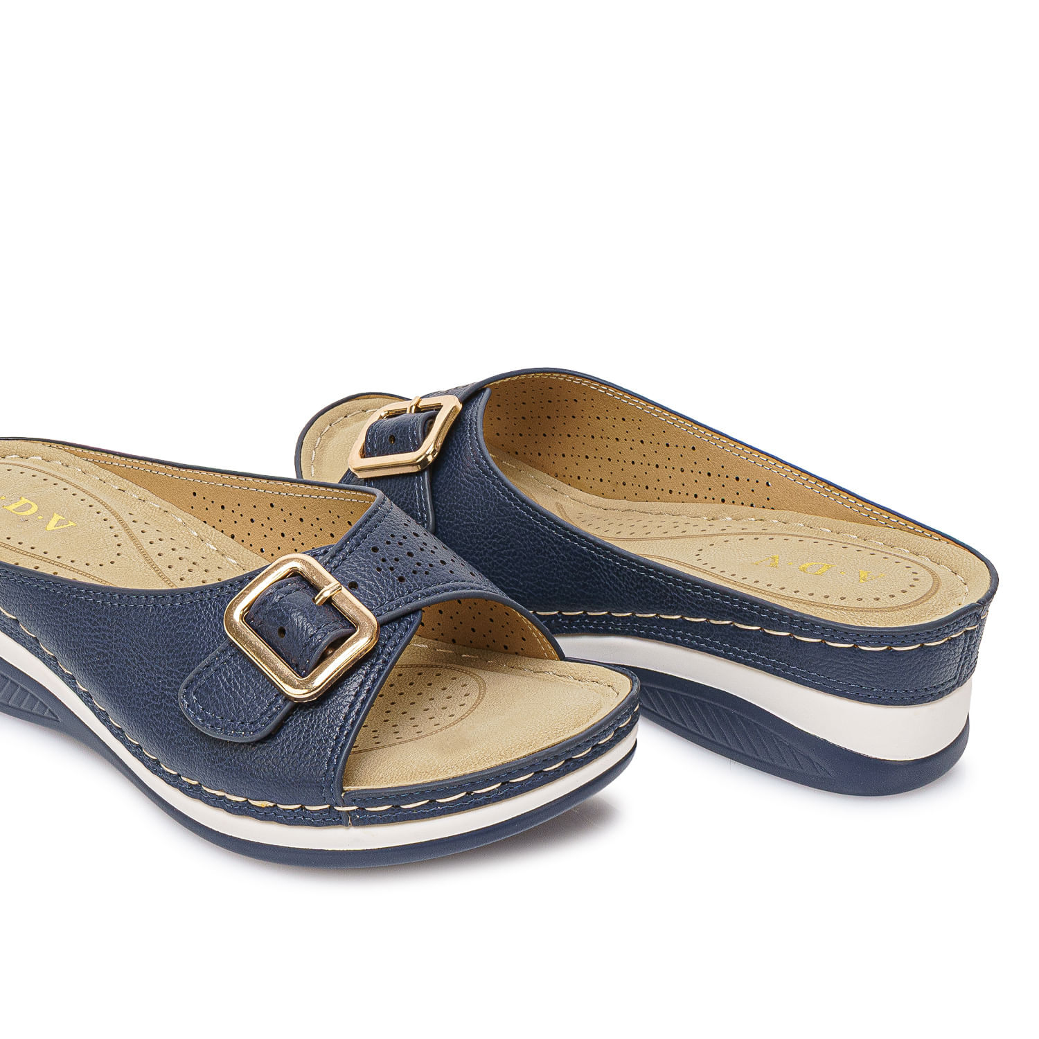 Sandalia Slide Casual ABY-2601 Azul ADV - Imagen 2