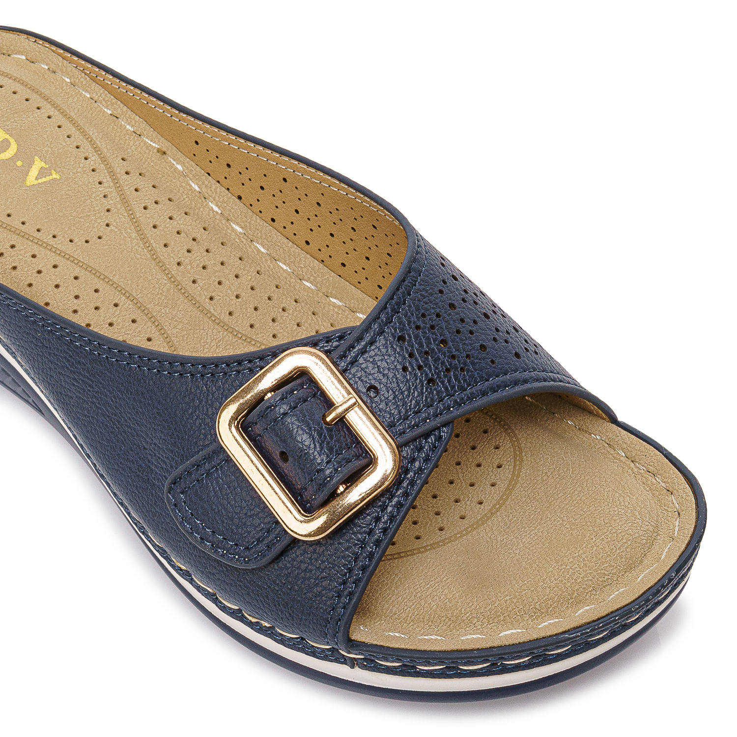 Sandalia Slide Casual ABY-2601 Azul ADV - Imagen 3