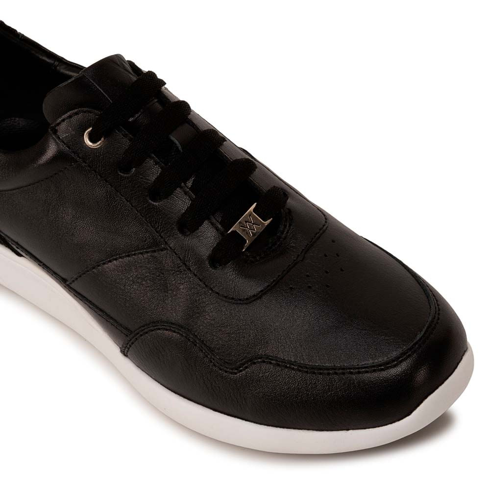 Zapatilla Casual ALE-2454 Negro Viale Cuero - Imagen 6