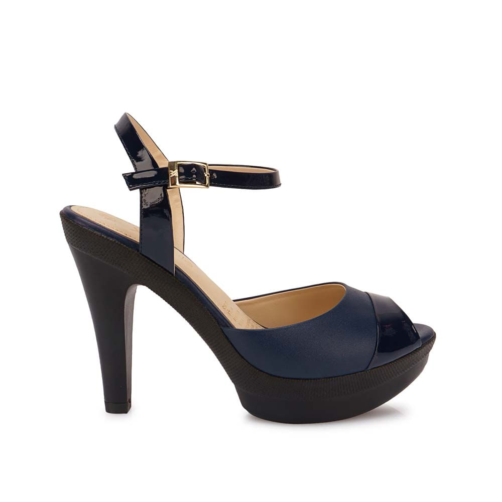 Sandalia D'orsay Casual ALE-2521 Azul Viale Cuero - Imagen 9