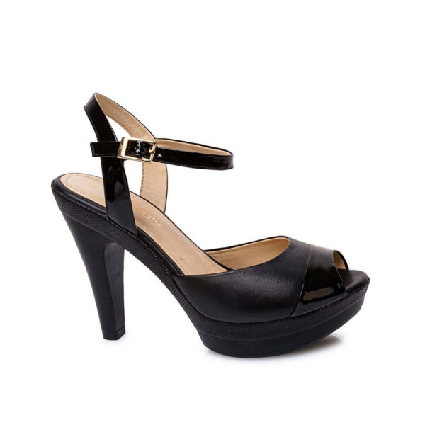 Sandalia D'orsay Casual ALE-2521 Negro Viale Cuero