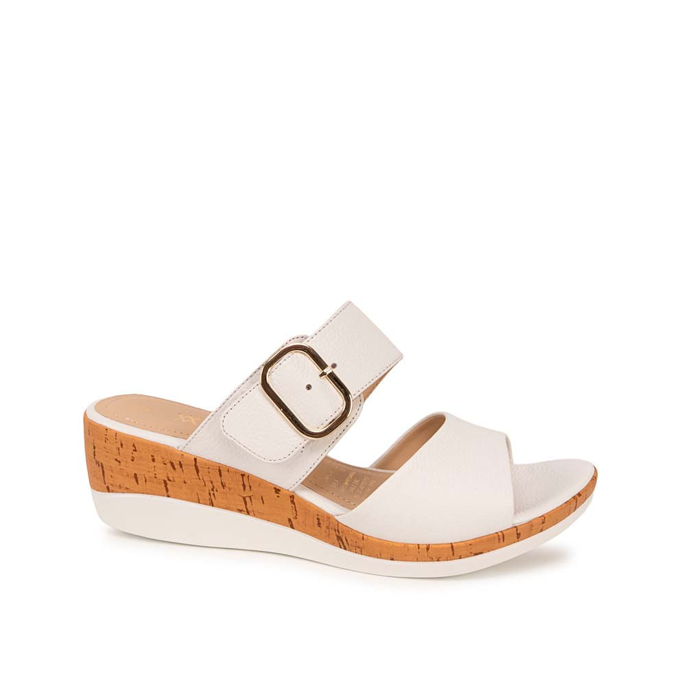 Sandalia Strap Casual ALE-2635 Blanco Viale Cuero - Imagen 9