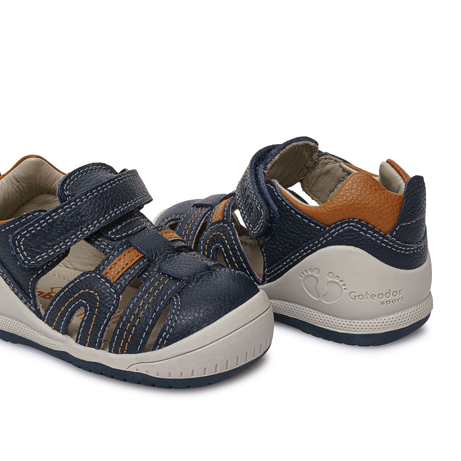 Sandalia Franciscana Casual ALEX-2510 Azul Rabbit Cuero - Imagen 2