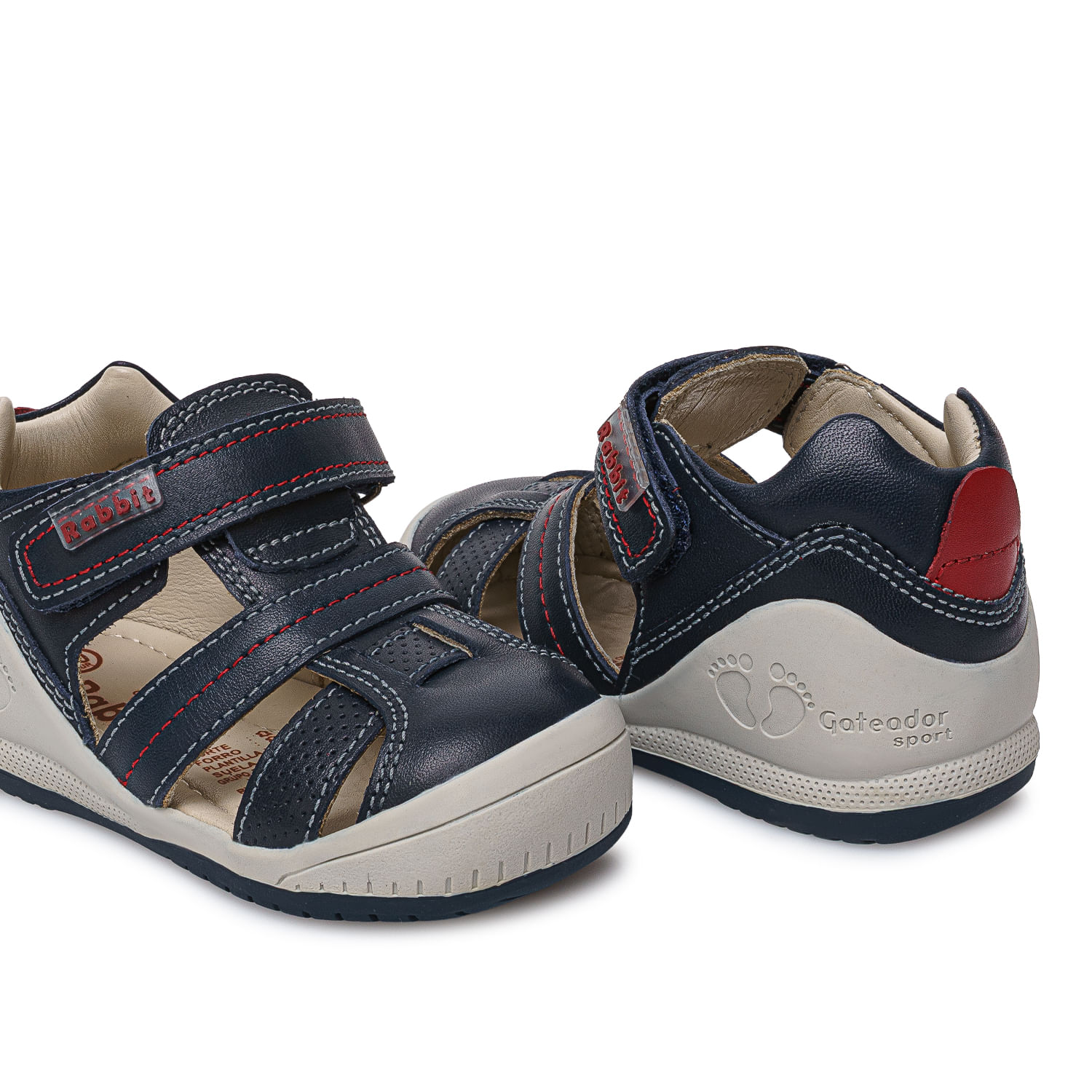 Sandalia Franciscana Casual ALEX-2603 Azul Rabbit Cuero - Imagen 7
