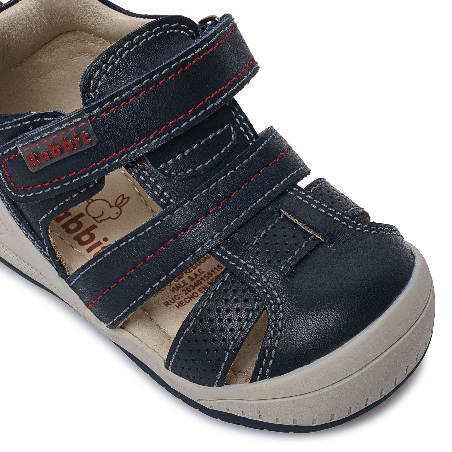 Sandalia Franciscana Casual ALEX-2603 Azul Rabbit Cuero - Imagen 6