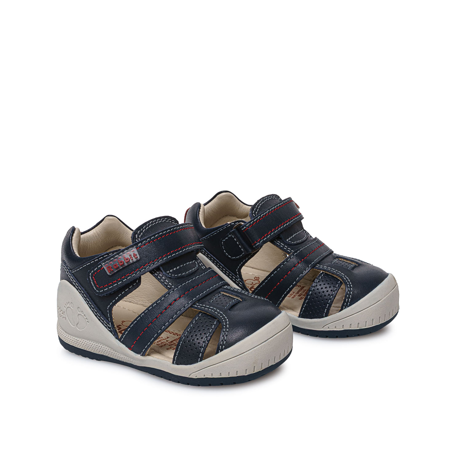 Sandalia Franciscana Casual ALEX-2603 Azul Rabbit Cuero - Imagen 4