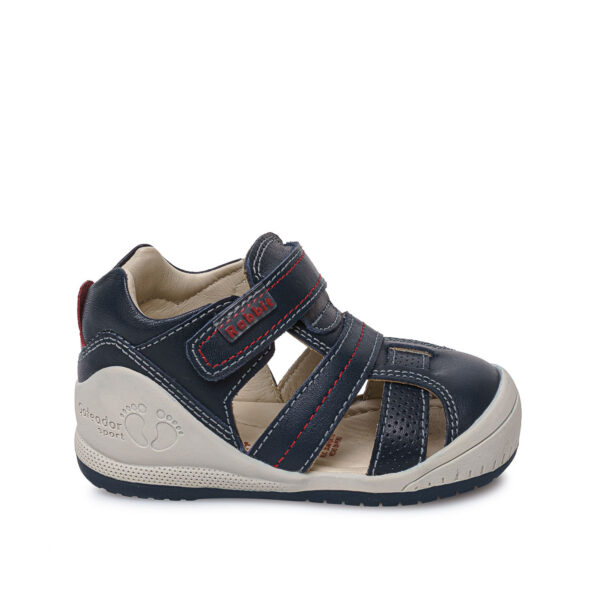 Sandalia Franciscana Casual ALEX-2603 Azul Rabbit Cuero