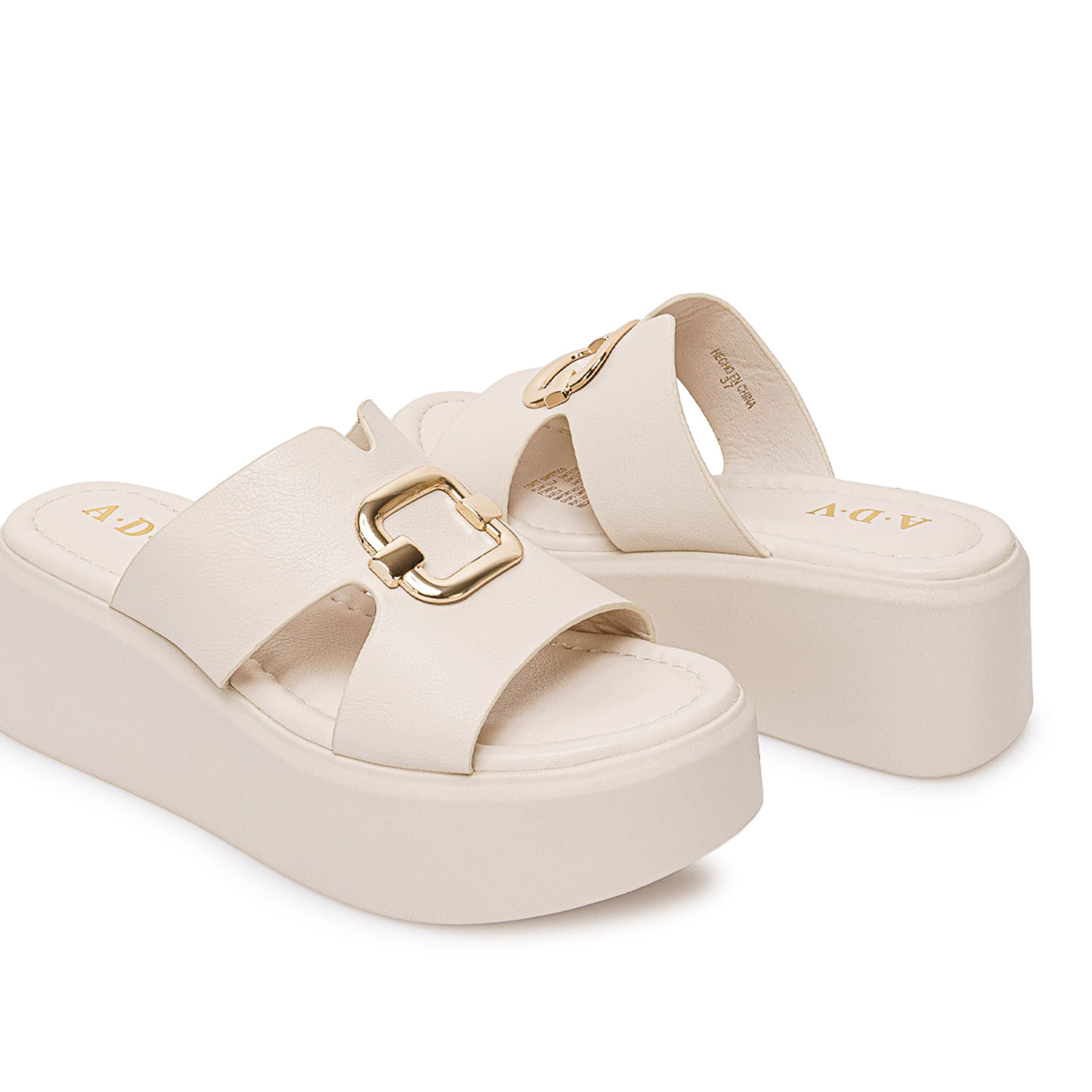 Sandalia Strap Casual ANA-2602 Hueso ADV - Imagen 2