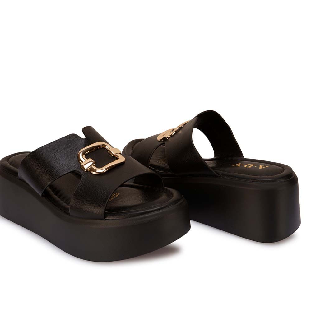 Sandalia Strap Casual ANA-2602 Negro ADV - Imagen 3
