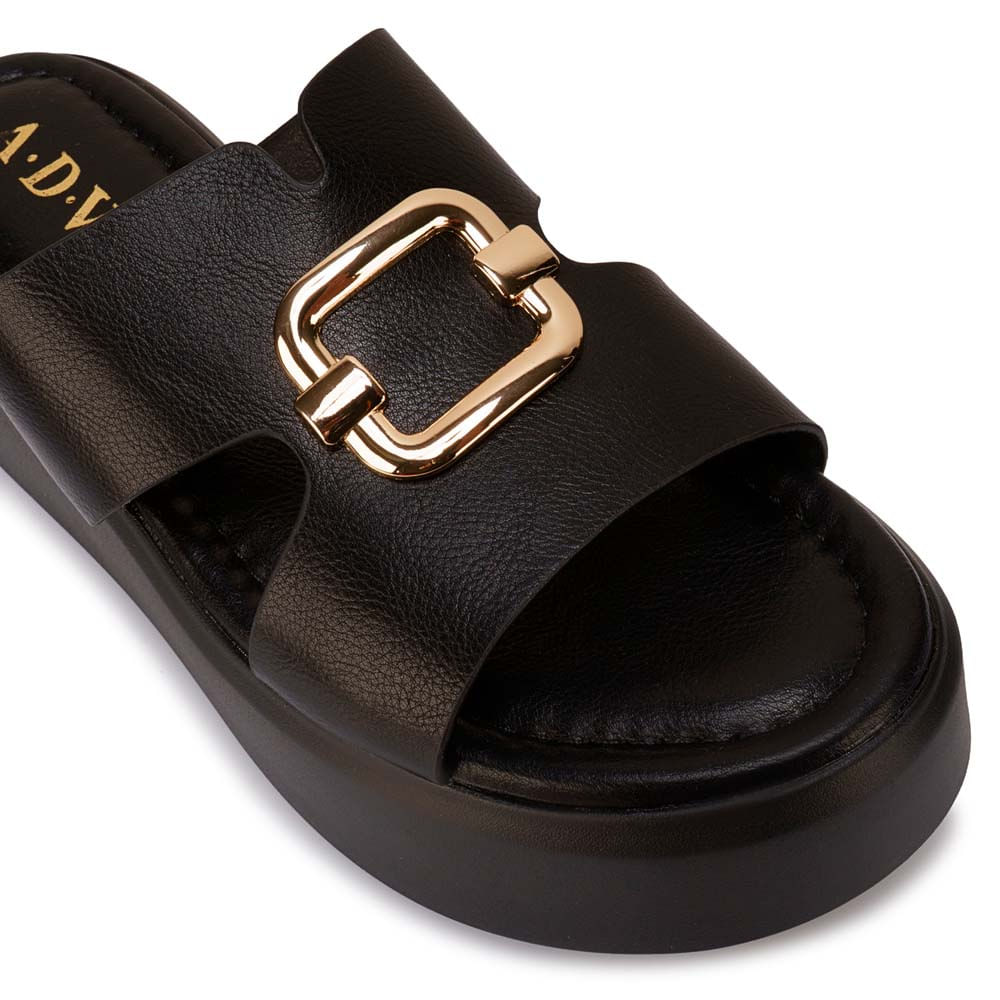 Sandalia Strap Casual ANA-2602 Negro ADV - Imagen 2