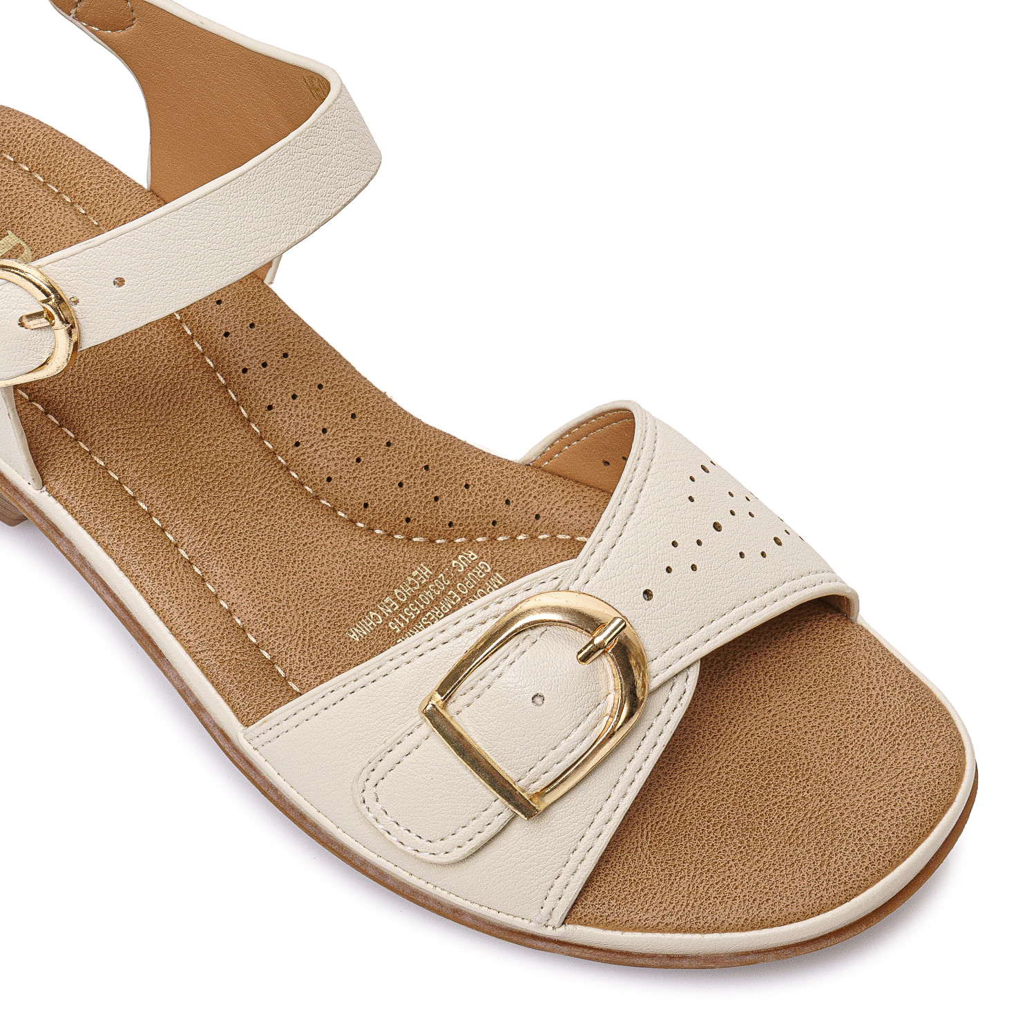 Sandalia D'orsay Casual ANA-2618 Hueso ADV - Imagen 3
