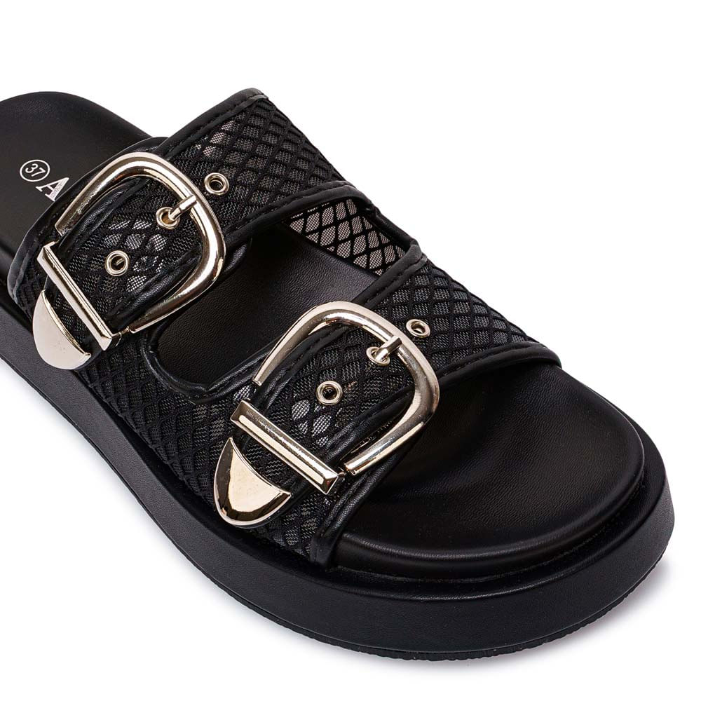 Sandalia Strap Casual ANA-2621 Negro ADV - Imagen 2