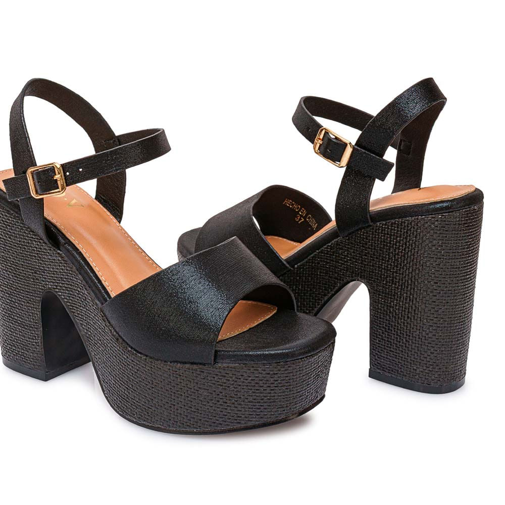 Sandalia D'orsay Casual ANA-2634 Negro ADV - Imagen 7