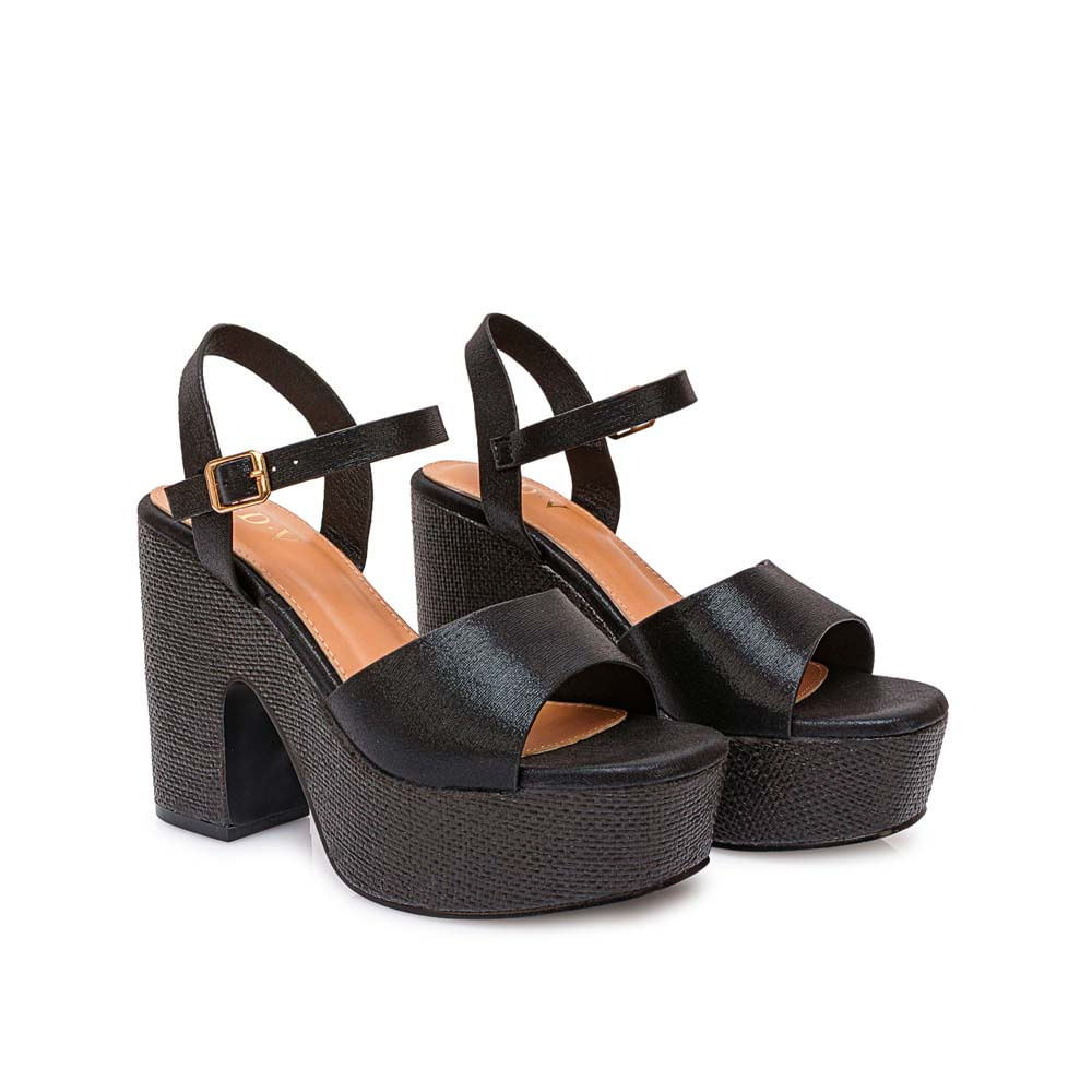 Sandalia D'orsay Casual ANA-2634 Negro ADV - Imagen 4