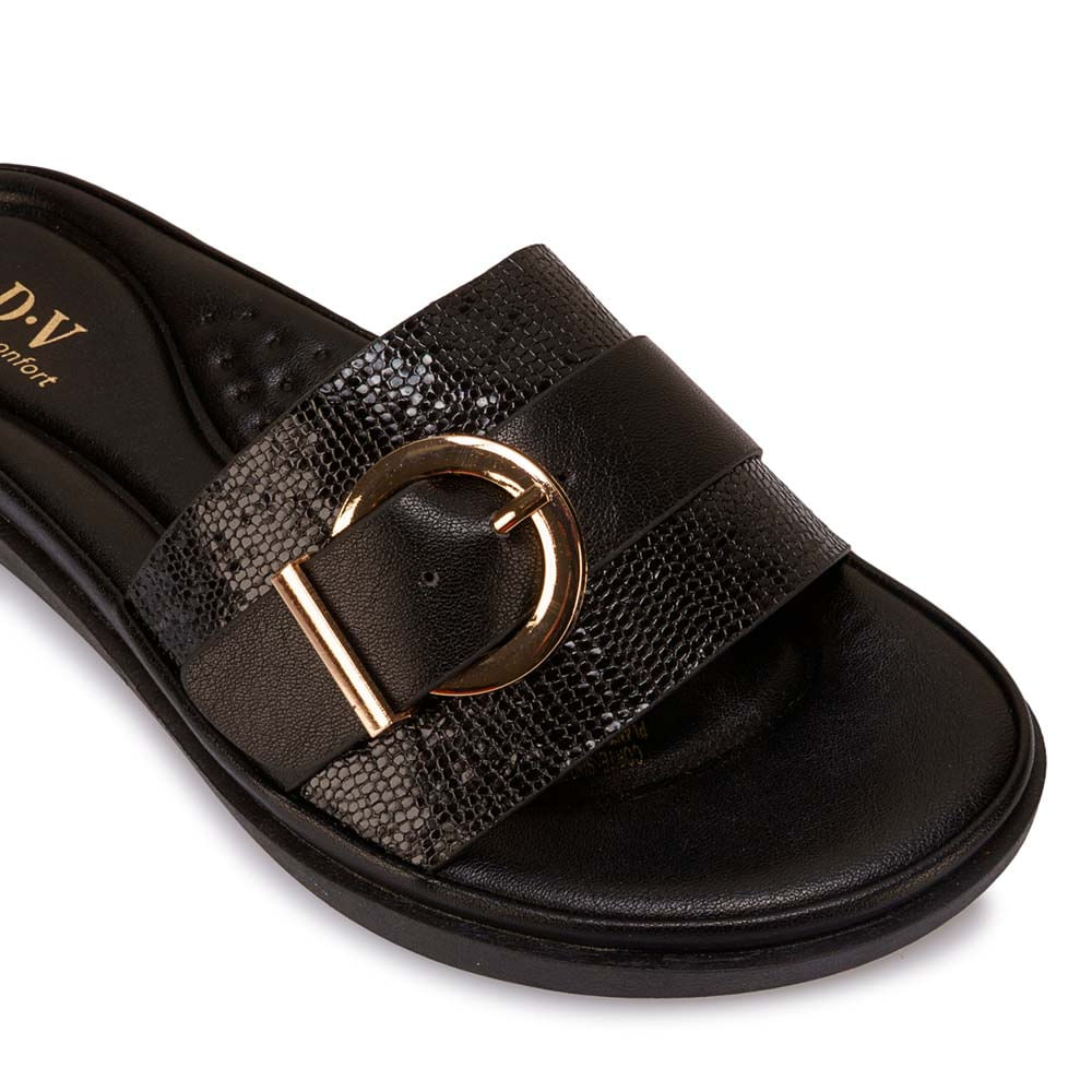 Sandalia Slide Casual ANA-2636 Negro ADV - Imagen 2