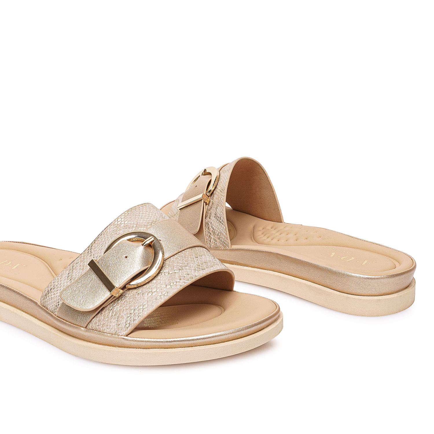 Sandalia Slide Casual ANA-2636 Oro Rosa ADV - Imagen 2