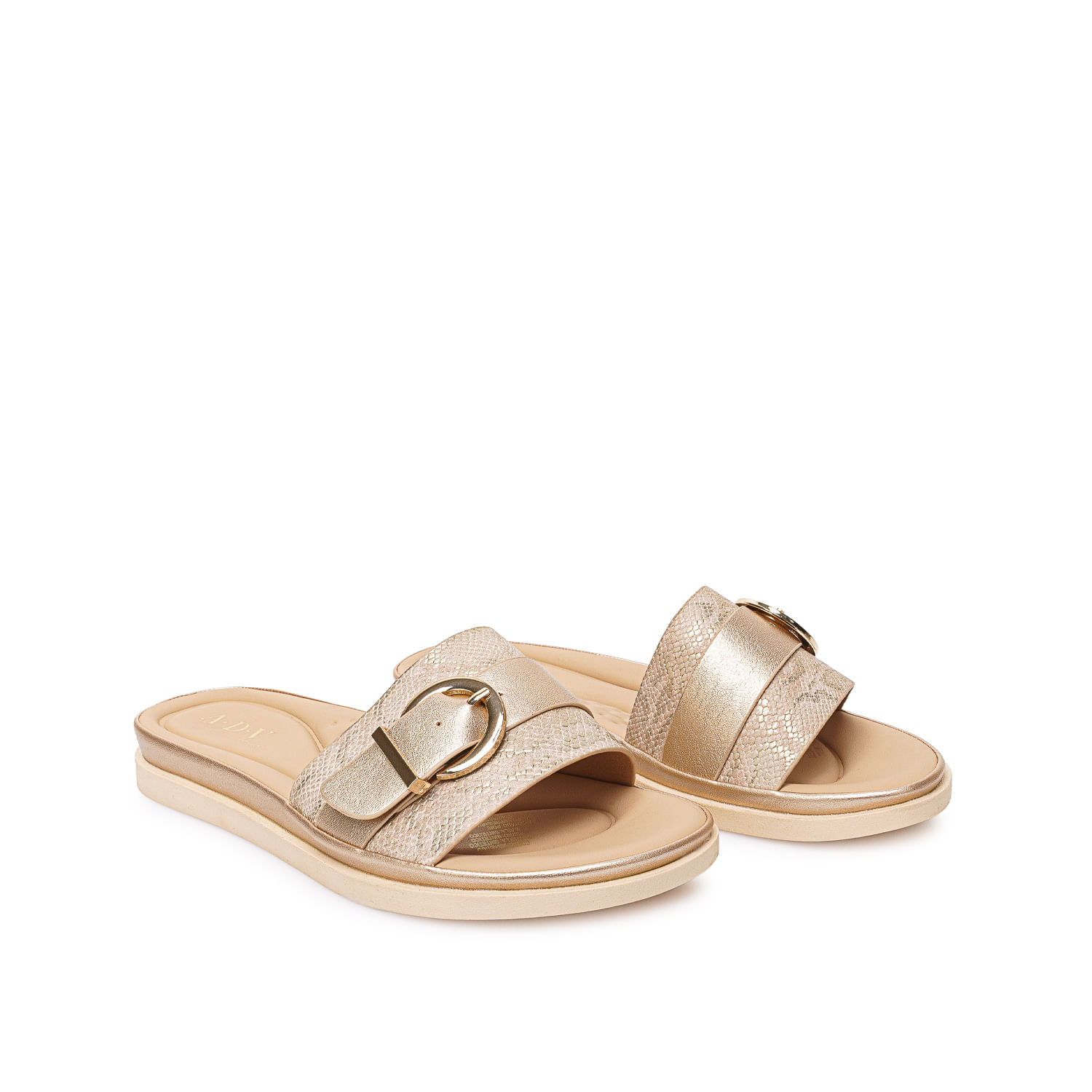 Sandalia Slide Casual ANA-2636 Oro Rosa ADV - Imagen 4