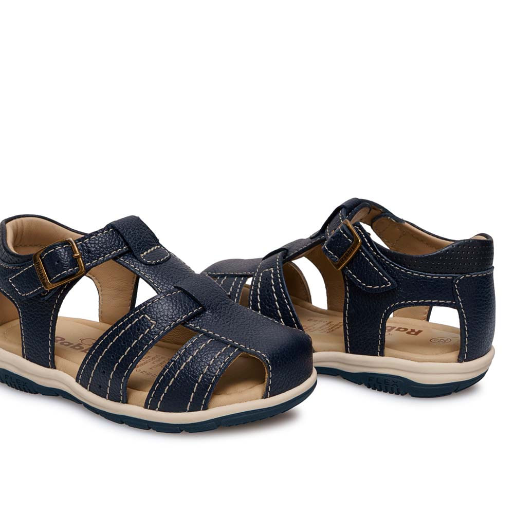 Sandalia Franciscana Casual ANGEL-2605 Azul Rabbit Cuero - Imagen 3