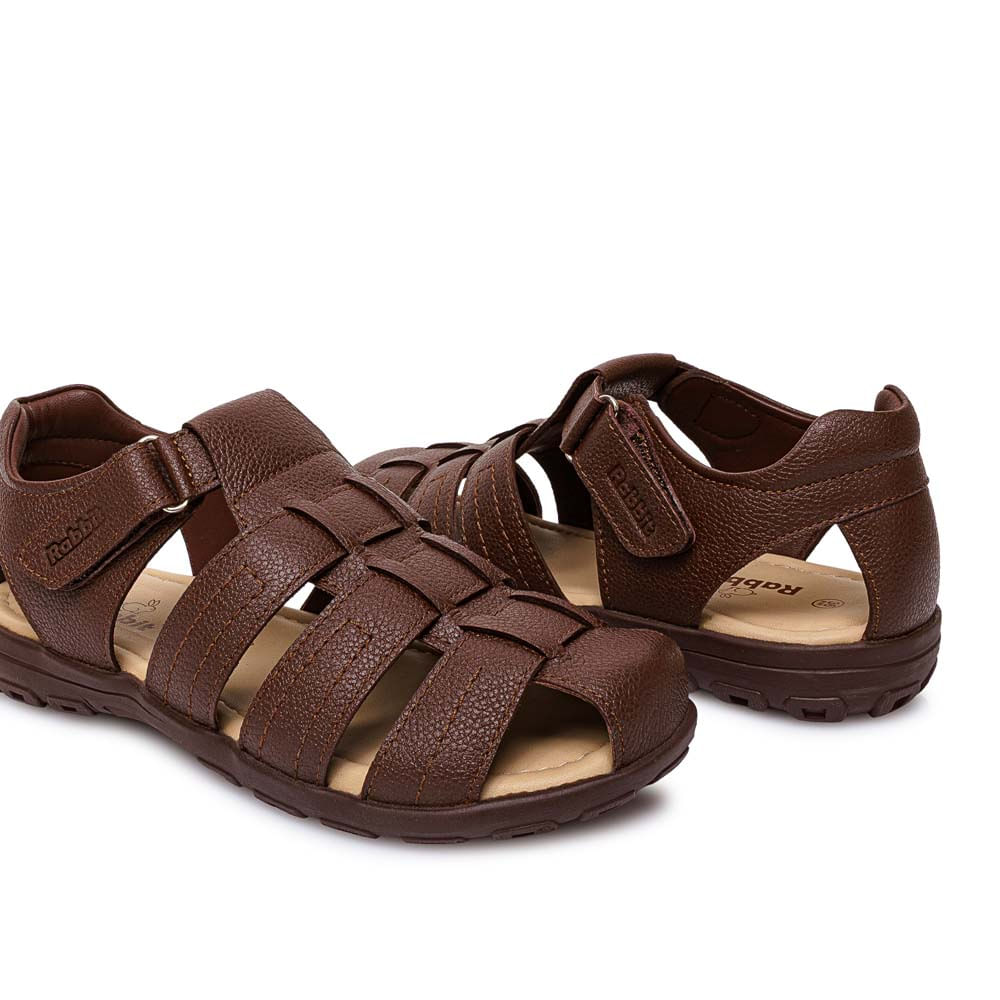 Sandalia D'orsay Casual ANGEL-2619 Marron Rabbit Cuero - Imagen 7