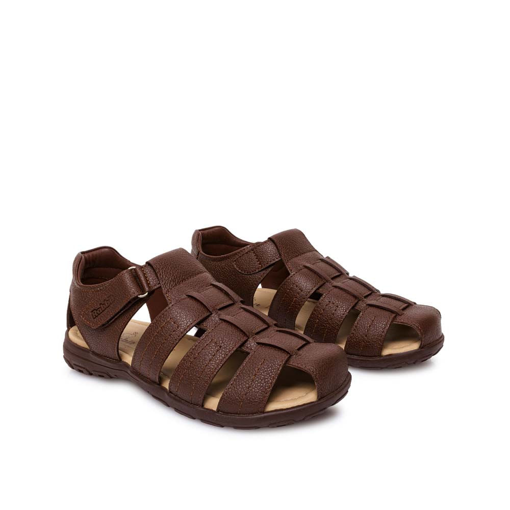 Sandalia D'orsay Casual ANGEL-2619 Marron Rabbit Cuero - Imagen 4