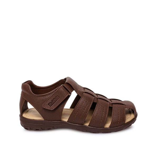 Sandalia D'orsay Casual ANGEL-2619 Marron Rabbit Cuero