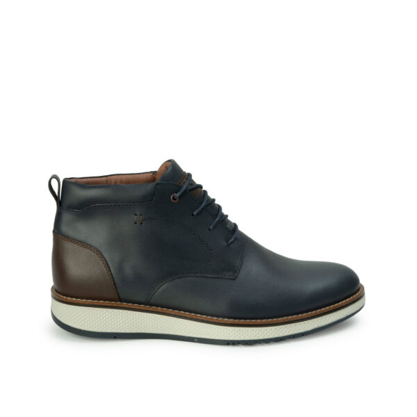 Botin Derby Casual ANGELO-2619 Azul Viale Homme Cuero
