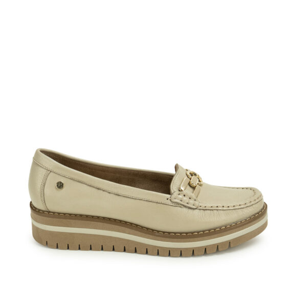 Zapato Mocasín Casual AVE-2613B Blan/Off Viale Cuero