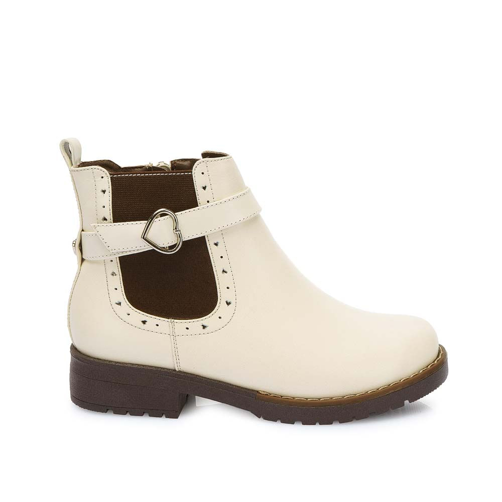 Botín Casual YADIRA-2523 Hueso Rabbit Cuero - Imagen 9