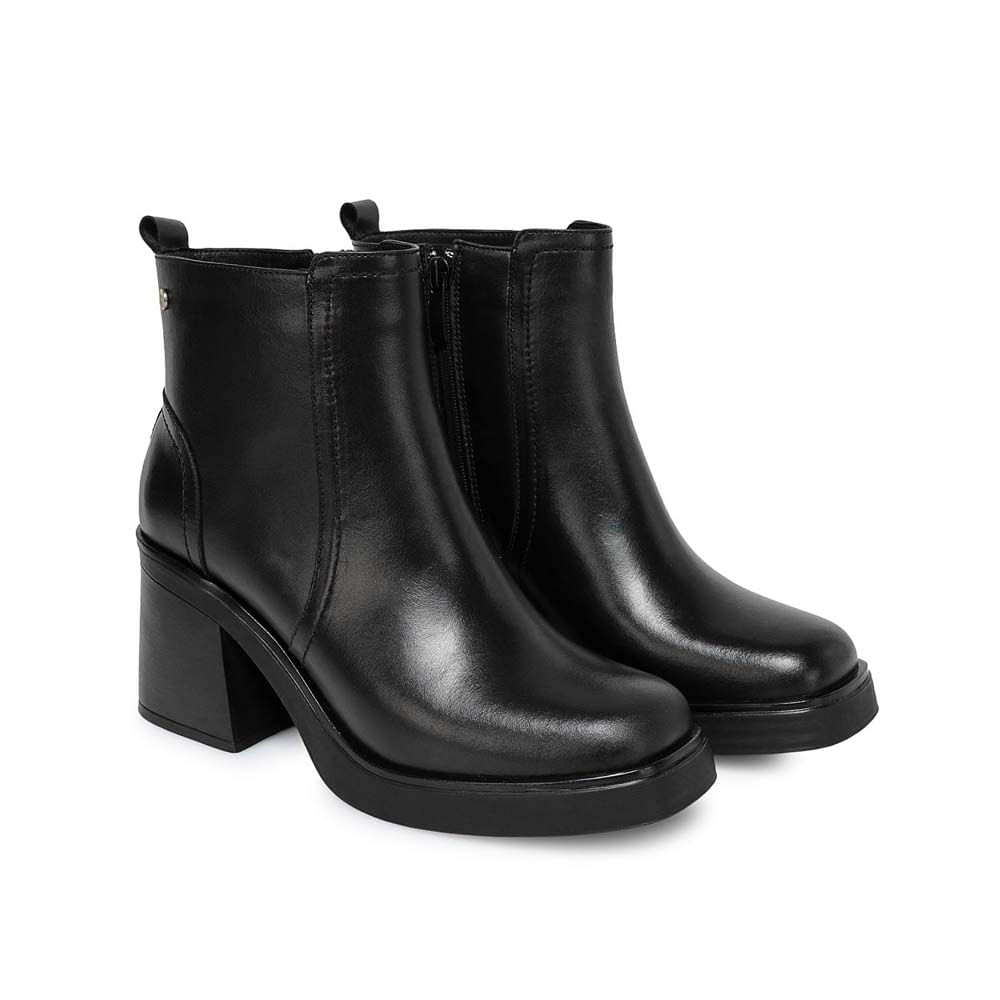 Botín Casual FER-2542 Negro Viale Cuero - Imagen 8