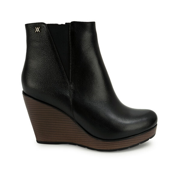Botin Chelsea Casual LINDA-2614 Negro Viale Cuero