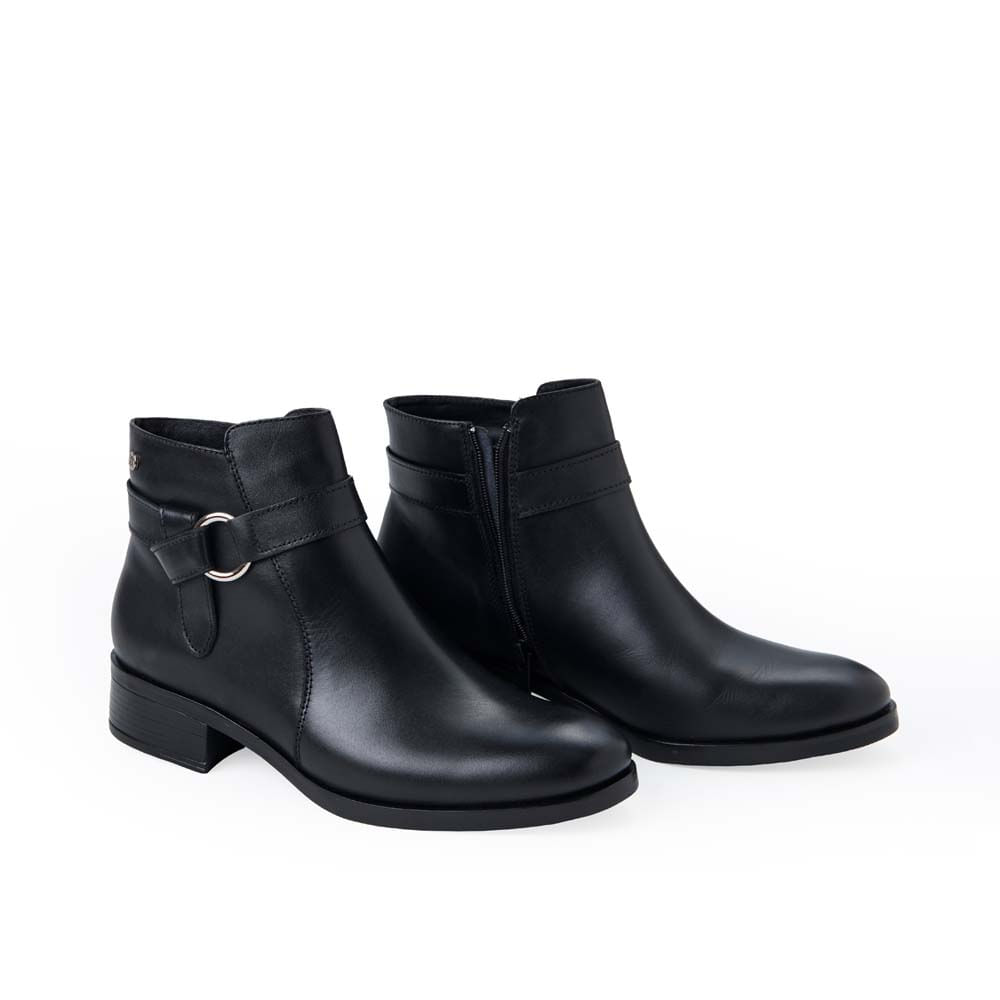 Botín Jodhpur Casual FER-2537 Negro Viale Cuero - Imagen 8