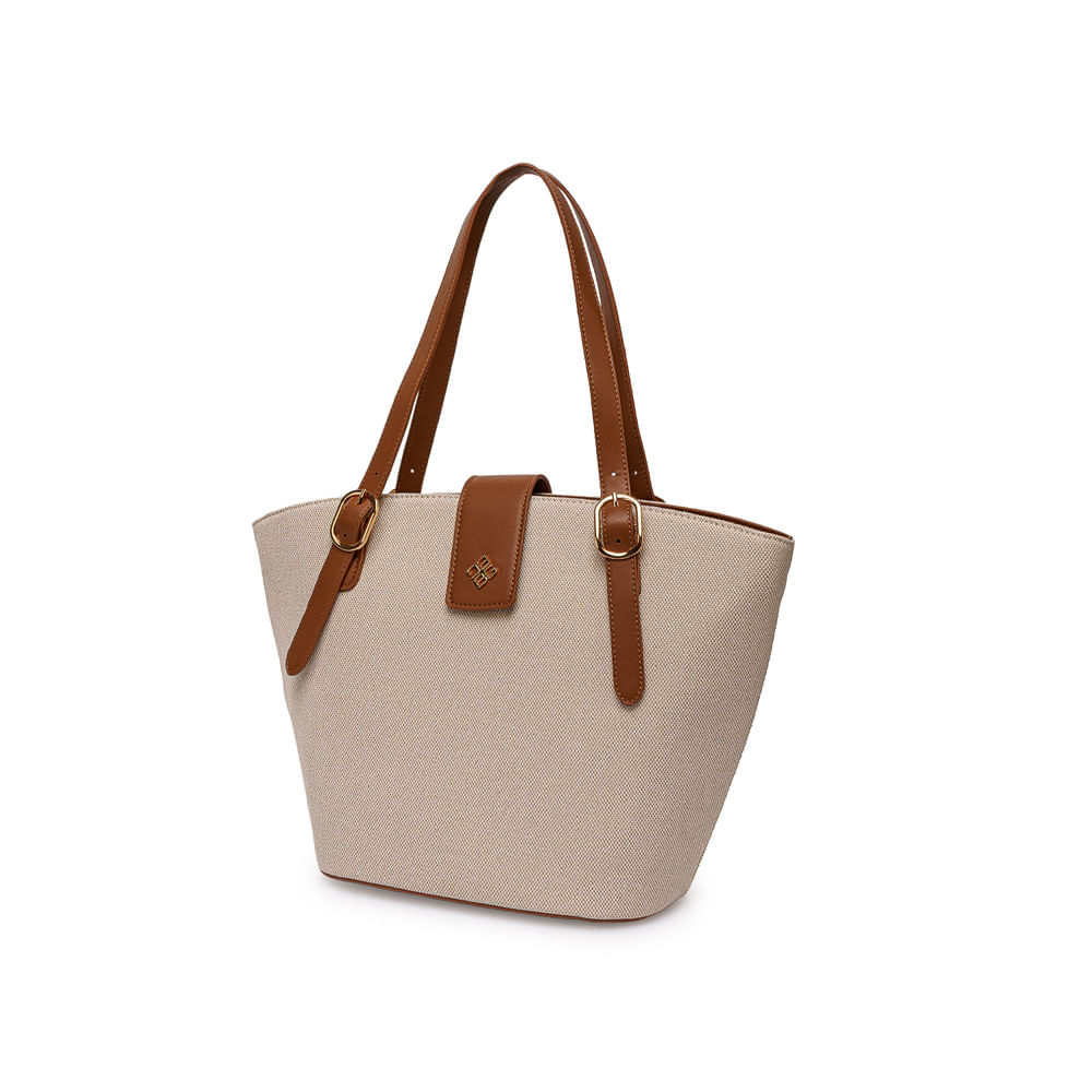 Cartera Briganti Tote BRI-CJ2601 Yute/Natural - Imagen 3
