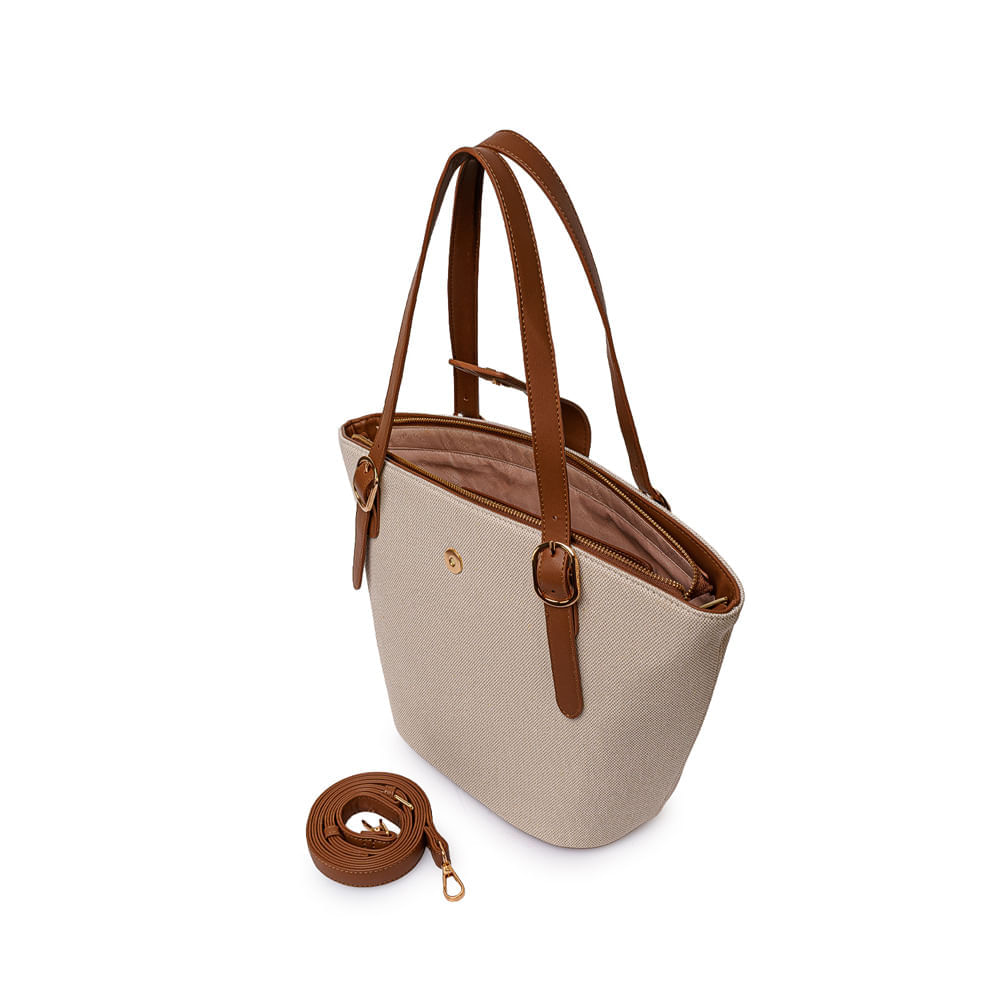 Cartera Briganti Tote BRI-CJ2601 Yute/Natural - Imagen 4