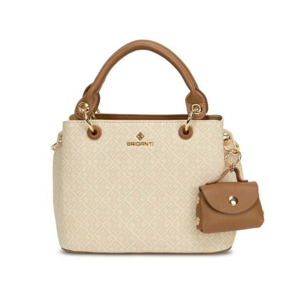 Cartera Satchel BRI-CM2504 Hueso/Natural Briganti
