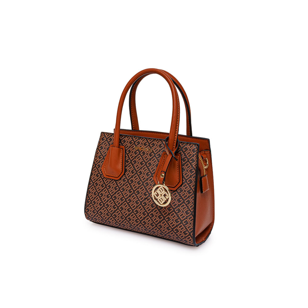 Cartera Briganti Satchel BRI-CM2604 Marrón/Natural - Imagen 4
