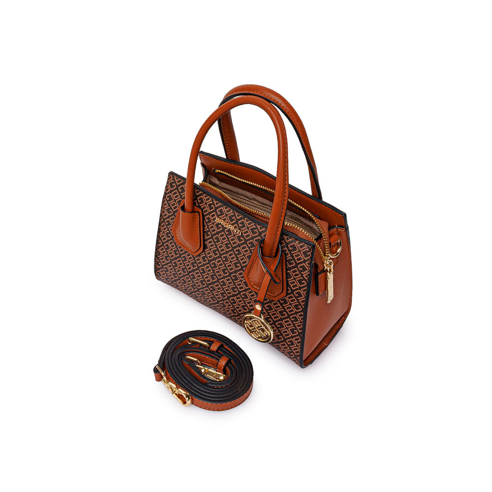 Cartera Briganti Satchel BRI-CM2604 Marrón/Natural - Imagen 3