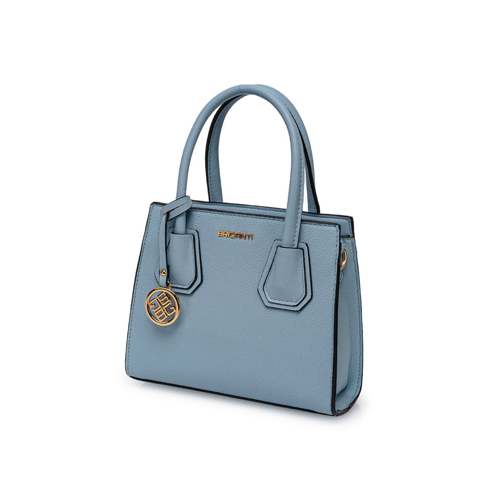 Cartera Briganti Satchel BRI-CM2605 Celeste - Imagen 4