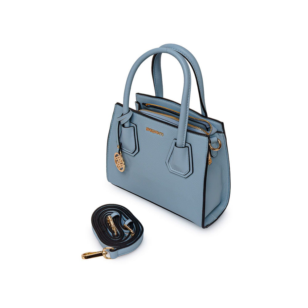 Cartera Briganti Satchel BRI-CM2605 Celeste - Imagen 3