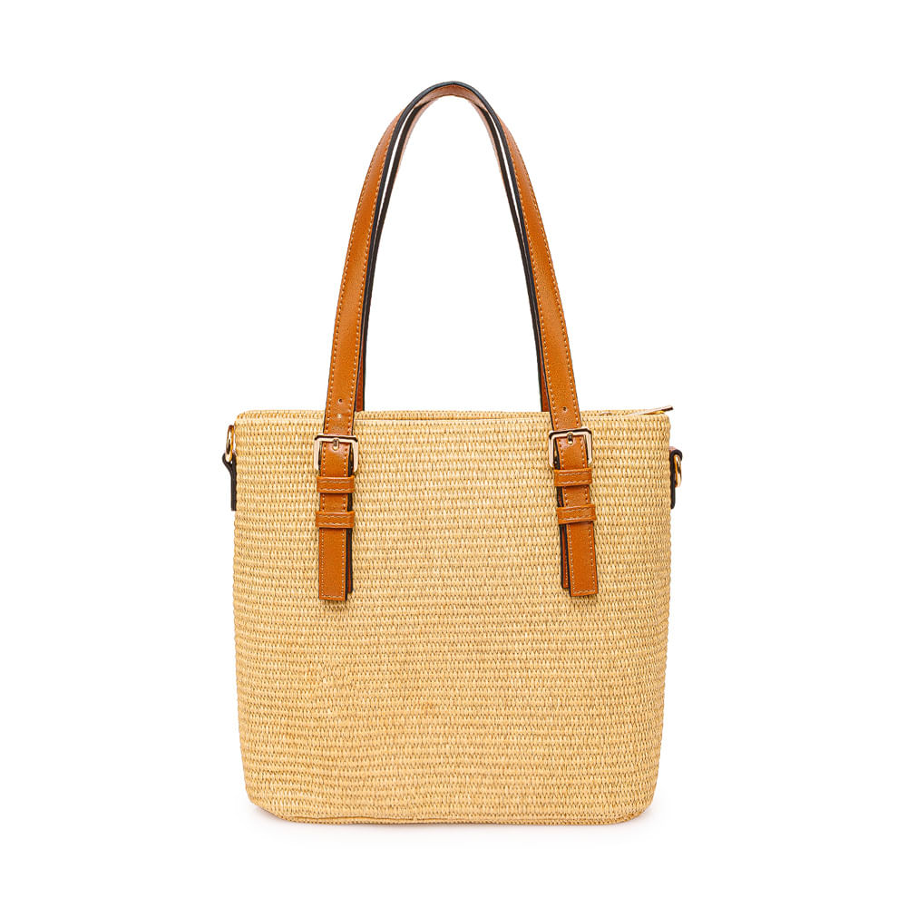Cartera Briganti Satchel BRI-CM2607 Rafia/Natural - Imagen 2