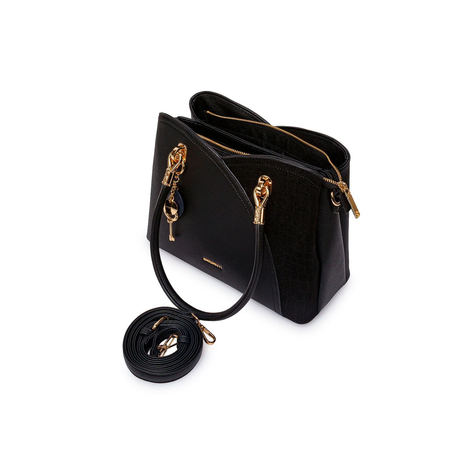 Cartera Briganti Satchel BRI-CS2510 Negro - Imagen 3