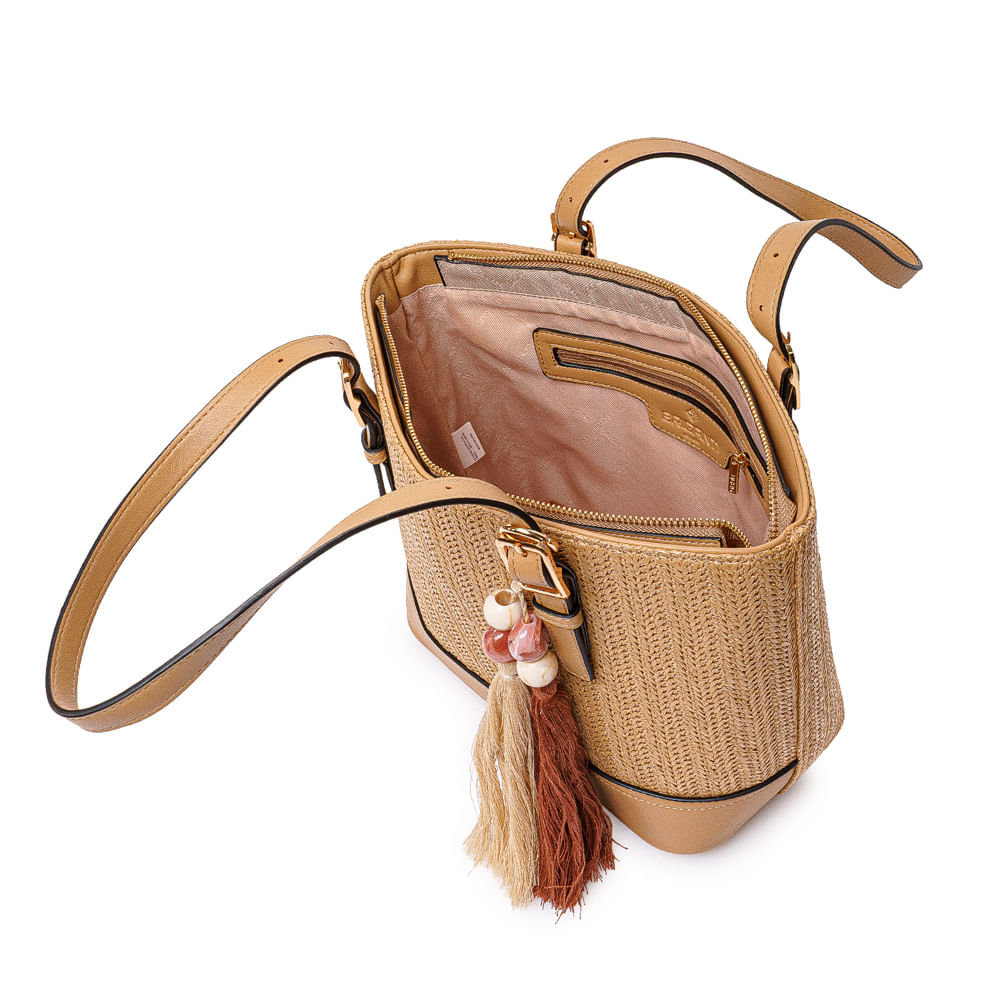Cartera Briganti Satchel BRI-CS2604 Yute/Natural - Imagen 3