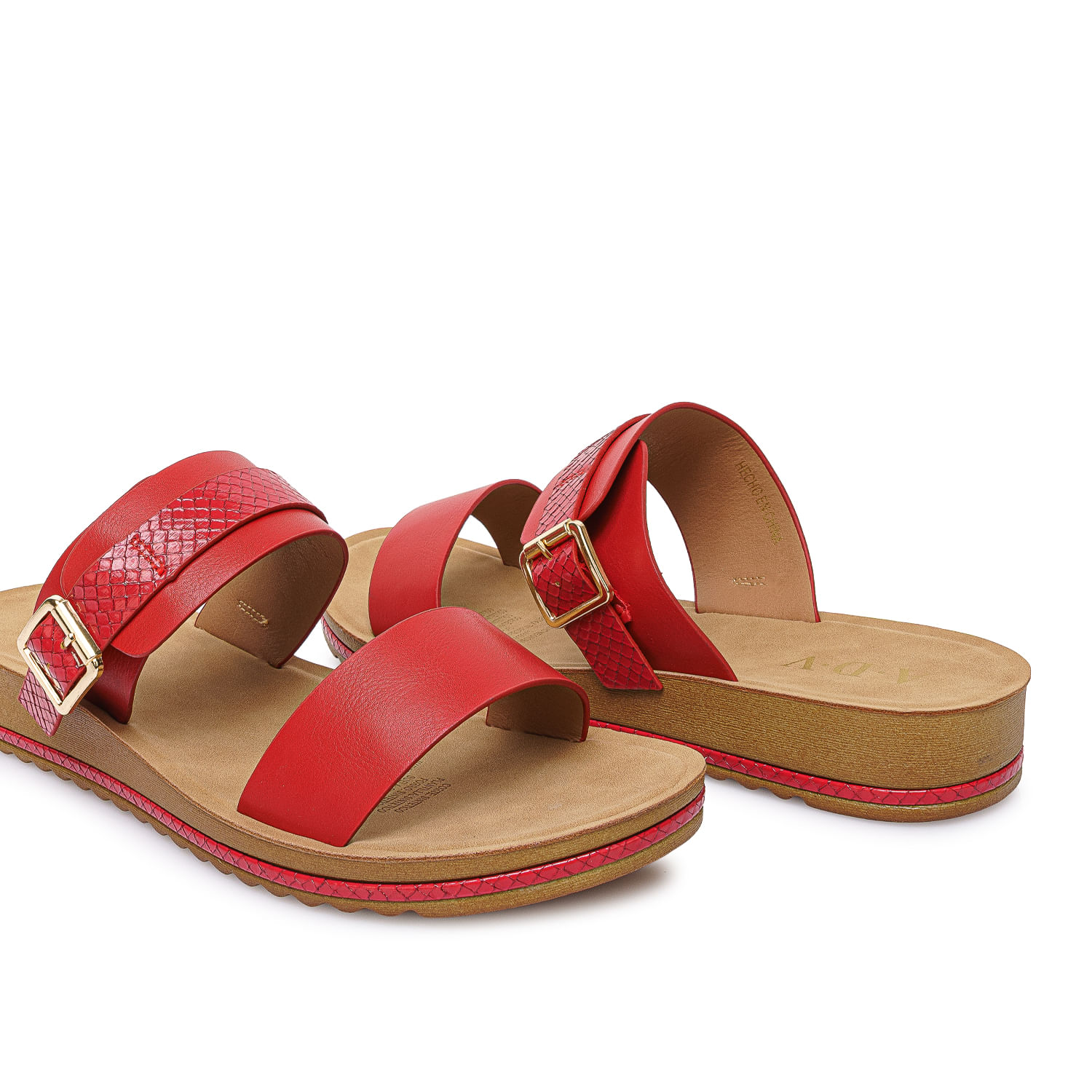 Sandalia Strap Casual CAMI-2613 Rojo ADV - Imagen 2