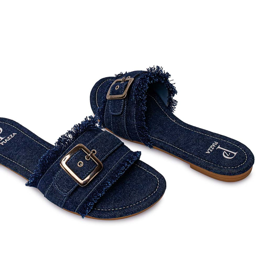 Sandalia Slide Casual CESI-2607 Denim Piazza - Imagen 3