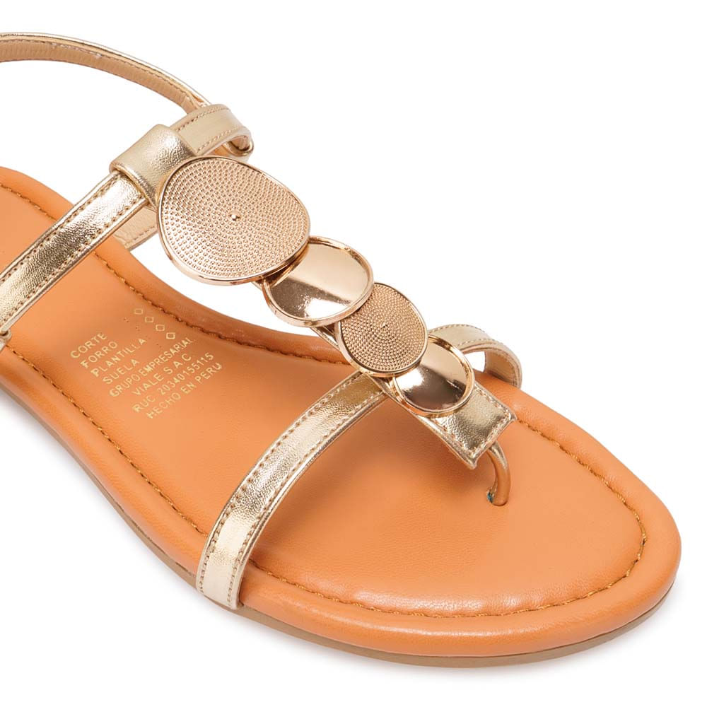 Sandalia D'orsay Casual CESI-2612 Dorado Piazza - Imagen 2