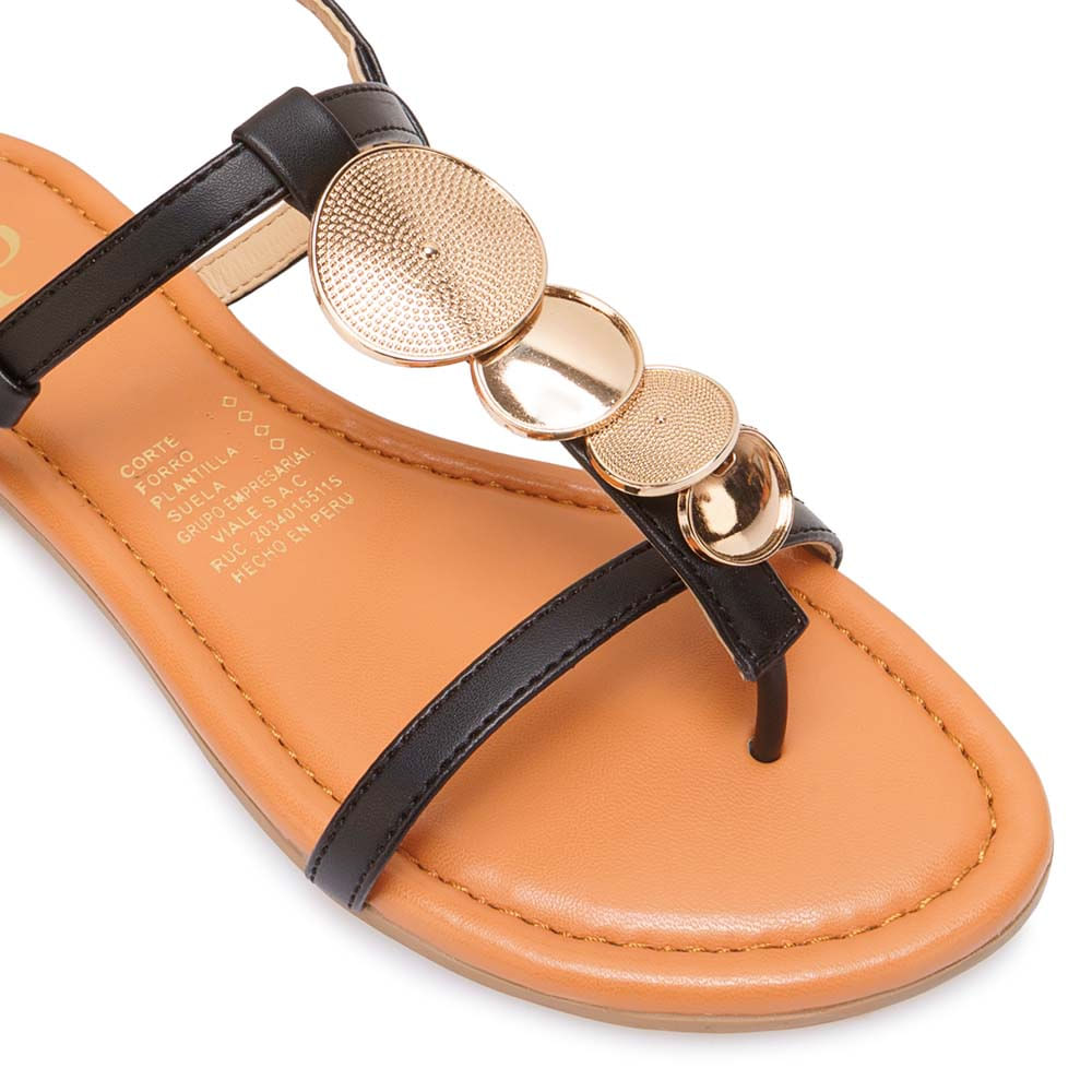 Sandalia D'orsay Casual CESI-2612 Negro Piazza - Imagen 2