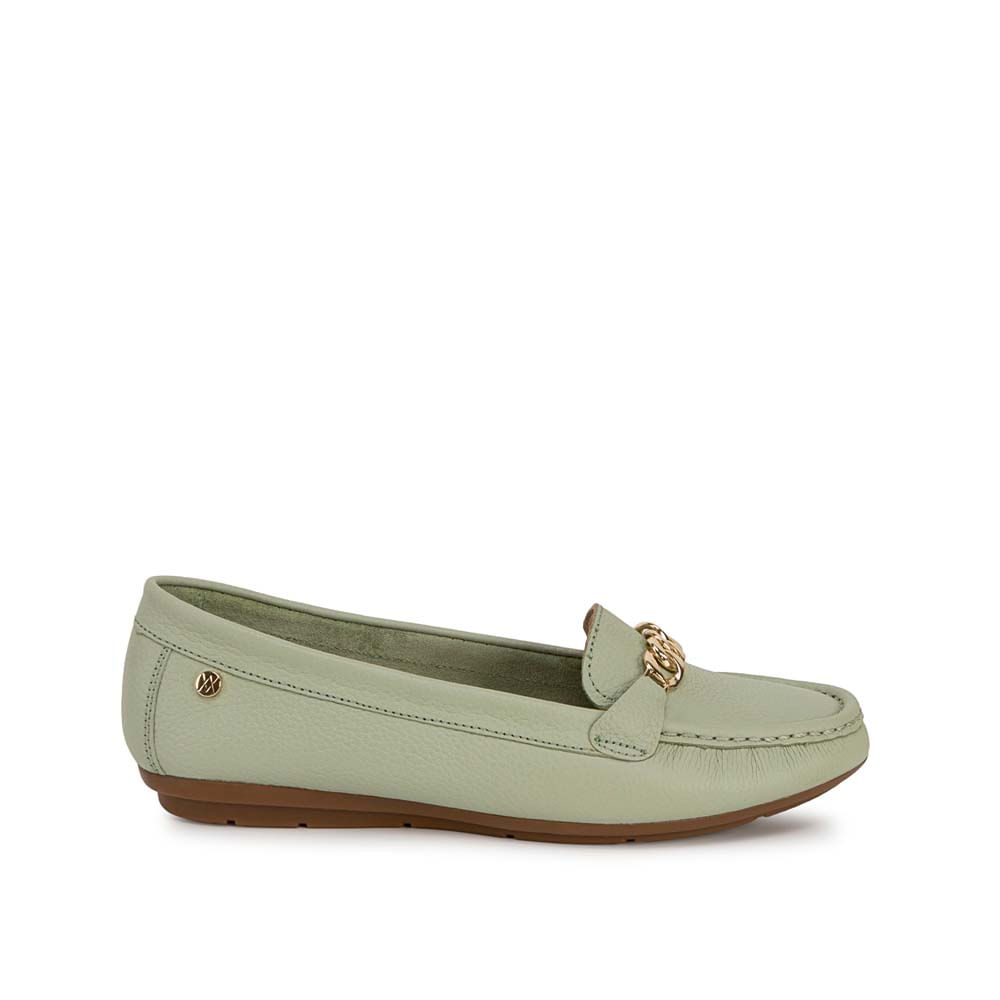 Zapato Mocasín Casual CORE-2504 Verde/Menth Viale Cuero