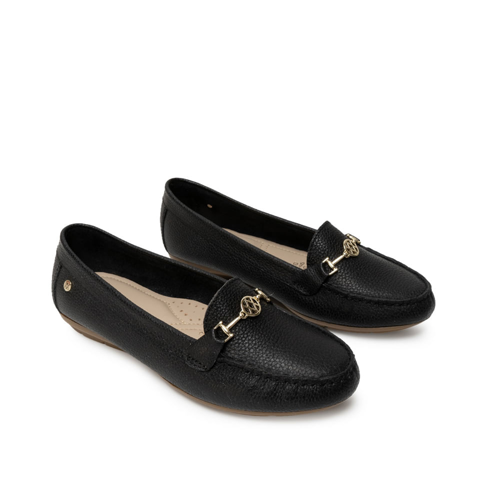 Zapato Mocasín Casual CORE-2510 Negro Viale Cuero - Imagen 4