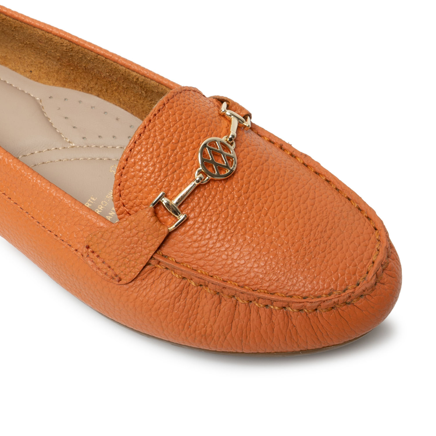 Zapato Mocasín Casual CORE-2510 Naranja Viale Cuero - Imagen 3