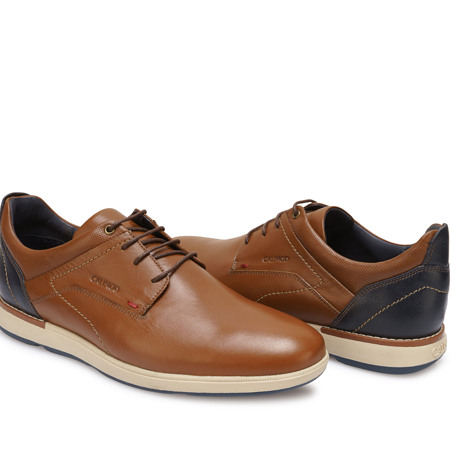 Zapato Derby Casual CYV-006 Tan Calimod Cuero - Imagen 2