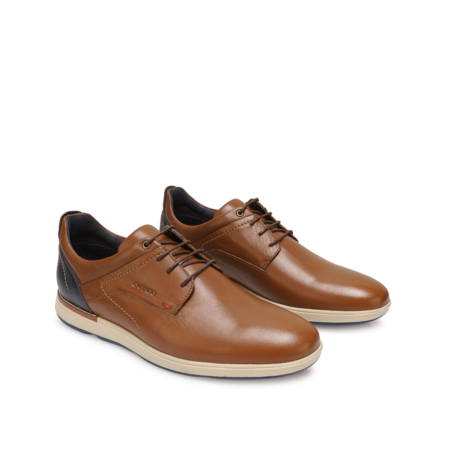 Zapato Derby Casual CYV-006 Tan Calimod Cuero - Imagen 4